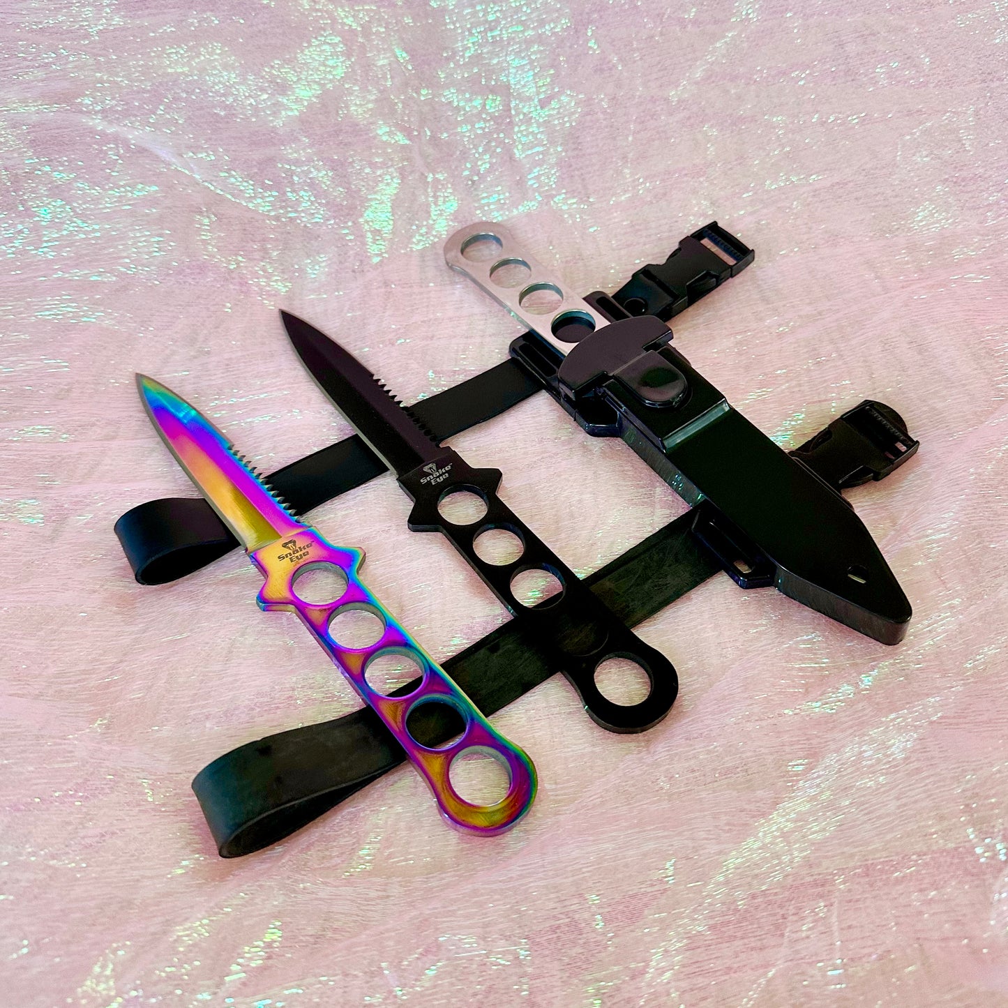 Thigh Highs Garter Belt Dagger - Black