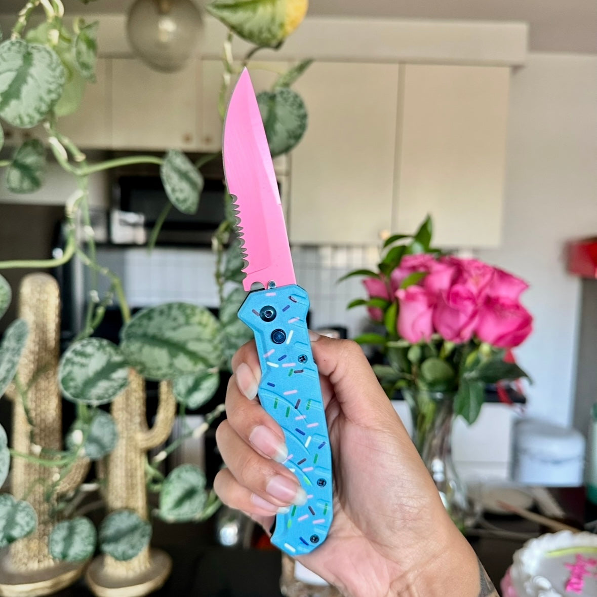 Blue Sprinkles Knife