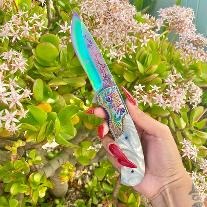 Heavenly Rose Pocket Knife