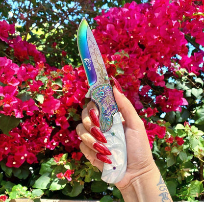 Heavenly Rose Pocket Knife