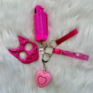 Cry Tough Keychain - Hot Pink Set