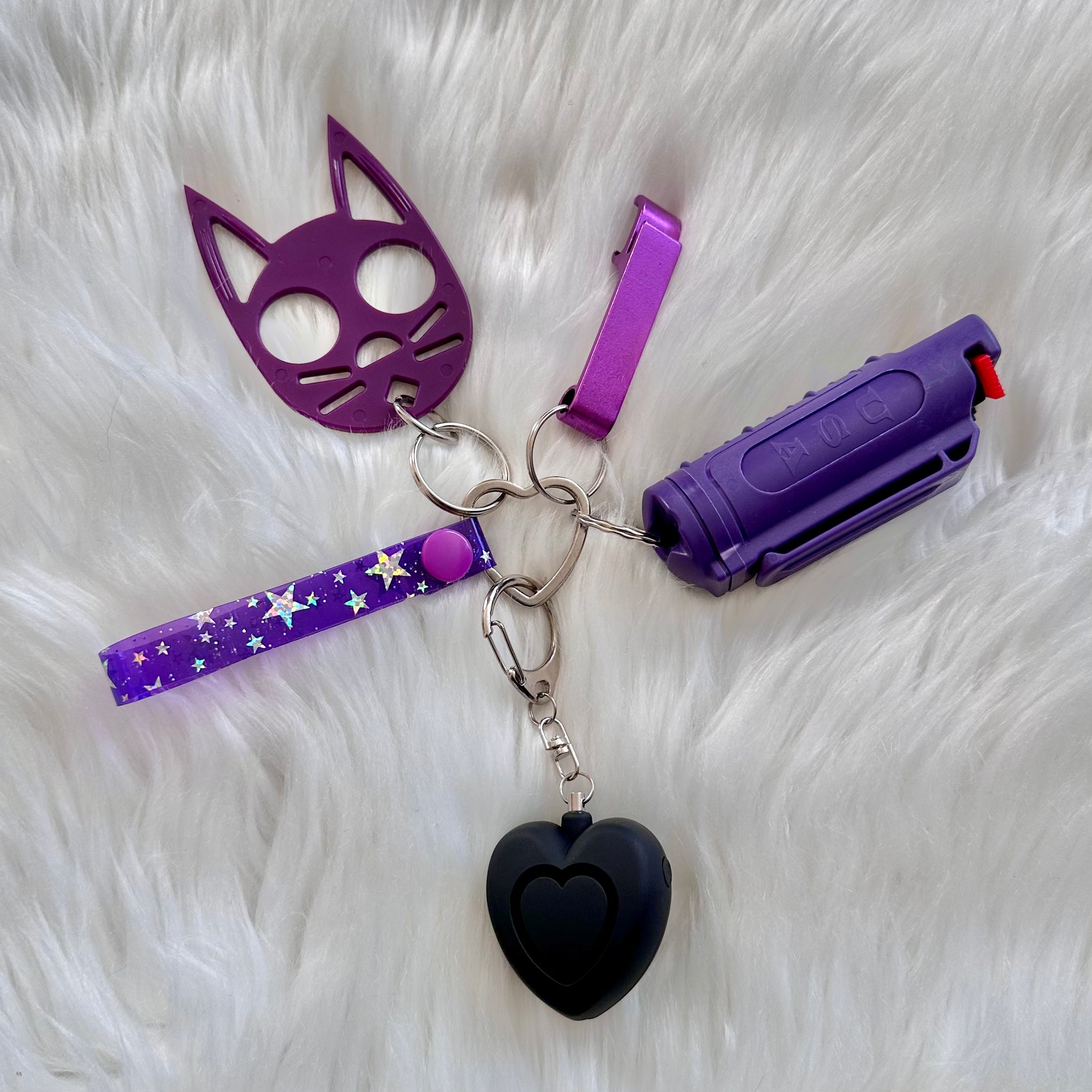 Cry Tough Keychain - Purple Set